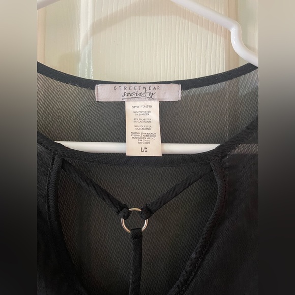 Black transparent shirt - Picture 3 of 3